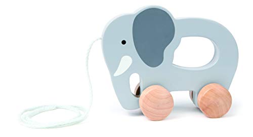 Hape Nachzieh-Elefant aus Holz, Schiebe- und Ziehspielzeug für Kleinkinder ab 12 Monaten