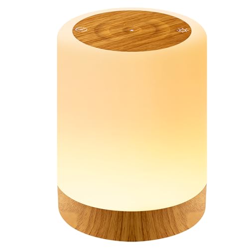 Auxmir Nachtlicht Nachttischlampe Touch Dimmbar mit 256 RGB Farben 5 Modi, 3000mAh Tischlampe...