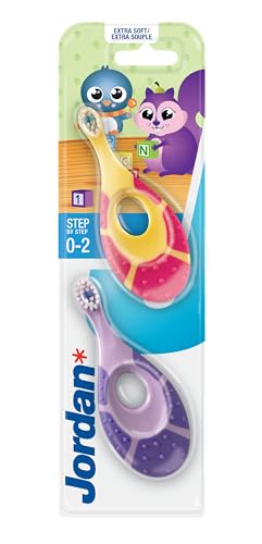 Jordan ® | Step 1 Baby Zahnbürste | Baby Zahnbürste 0-2 Jahre | Die Original Kleinkindzahnbürste...