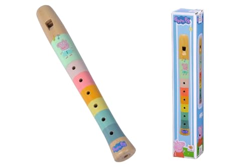 Eichhorn - Peppa Pig Bunte Holzflöte 20 cm lang, fördert die auditive Wahrnehmung der Kinder,...