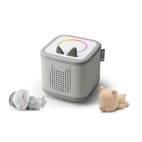 tonies Toniebox 2 Bundle Incl. 2 Schlummerbande Schlummerbär und Hase, Mondgrau, Audioplayer für...