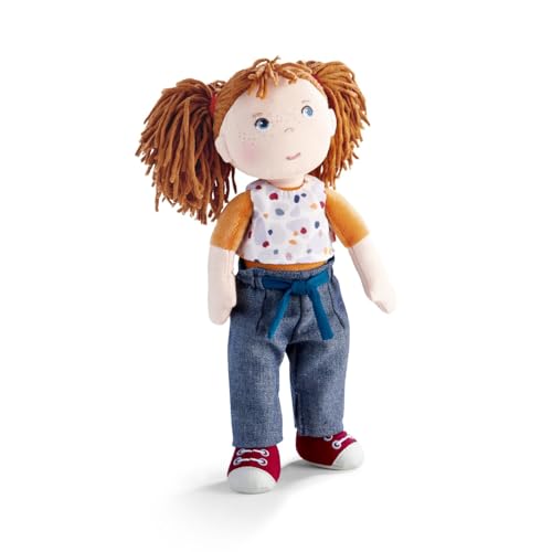 HABA Puppe Malou - 30 cm große Stoffpuppe zum Spielen und Kuscheln - Weiche und waschbare...