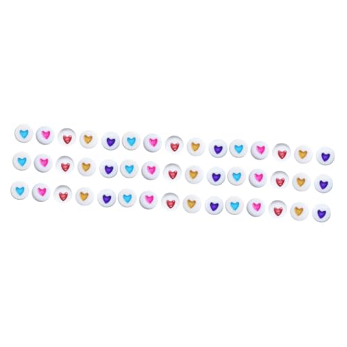 STOBOK 300stücke Herzförmige Acrylperlen Für Schmuckherstellung Bunte Bastelperlen Für...