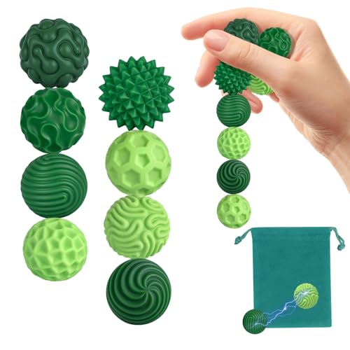 Zingbee 8 Stück Magnetische Fidget Toys, Silikon Magnetkugeln Anti-Stress Bälle, Sensorik...