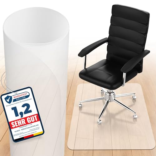 Bodenschutzmatte | Bürostuhl Unterlage in milchweiß | rutschfest und Kratzfest | Made in Germany...