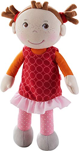 HABA 305041 - Kuschelpuppe Mirka, weiche Stoffpuppe zum Spielen und Kuscheln, erste Puppe aus...