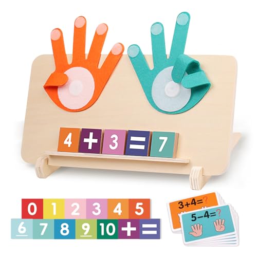 wotoyd Montessori Holz Mathe-Zählspielzeug für Kinder Zählen Lernen für Kinderspielzeug...