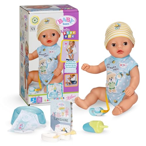 BABY born Lukas (Little Baby Boy) - 36 cm große Babypuppe - 7 Funktionen inkl. Accessoires &...
