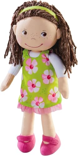 HABA Kuschelpuppe Coco – Weiche Stoffpuppe 30 cm, ideal für Mädchen und Jungen, waschbar und...