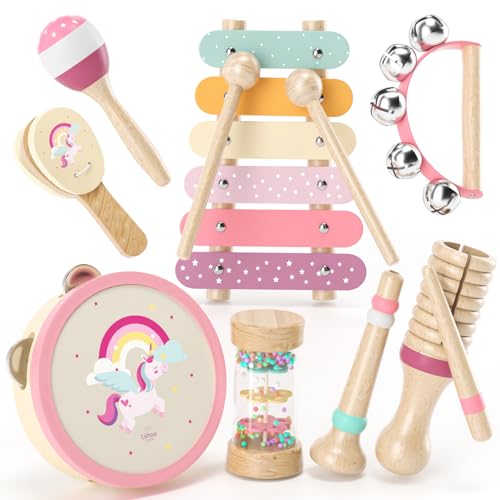 Lehoo Castle Musikinstrumente für Kinder ab 1 Jahr, Mädchen Montessori Spielzeug Geschenk 2 3...