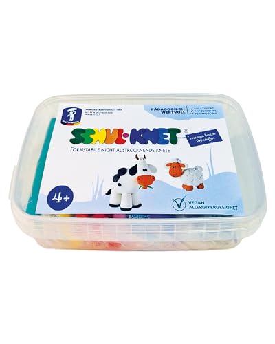 Feuchtmann SCHUL-KNET | Maxi Box Knetset 10 x 40g Kinderknete in Stangen | vegane glutenfreie...