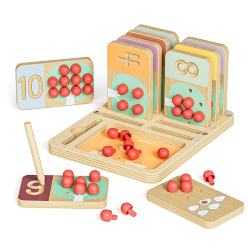 TOP BRIGHT Montessori Lernspielzeug ab 3 4 5 Jahre, Mathe-Lernspielzeug für Kinder ab 3 Jahren,...