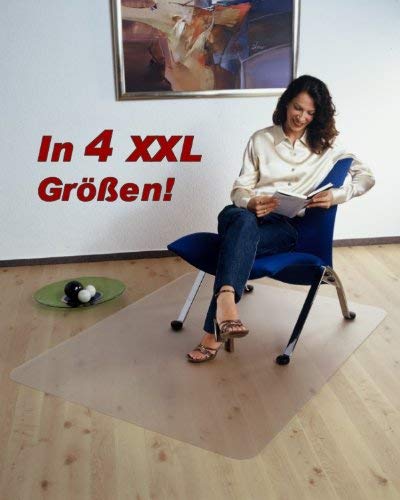 Floordirekt PRO XXL Bodenschutzmatte - 190x300 cm - für Hartböden - 100% Polycarbonat