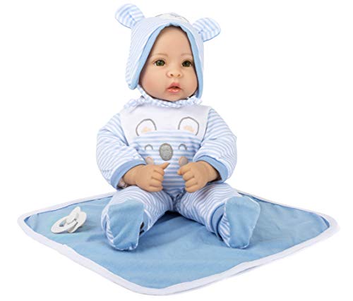 Small Foot Puppe Lukas inkl. ausziehbarer Bekleidung, Schnuller und weicher Kuscheldecke,...