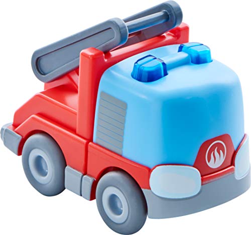 HABA 303844 - Kullerbü – Feuerwehr-Leiterwagen , Motorikspielzeug von 2-8 Jahren , Tolles...