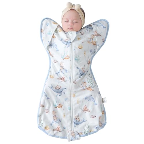 JOYNCLEON Baby Schlafsack 0.5 TOG zum Pucken | Selbstberuhigend für besseren Schlaf & Moro-Reflex |...