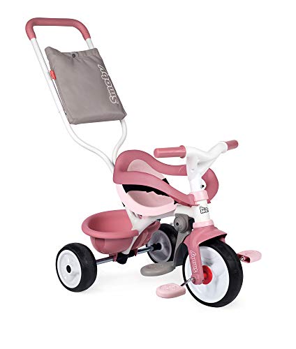 Smoby - Be Move Komfort rosa - Kinderdreirad mit Schubstange, Sitz mit Sicherheitsgurt,...