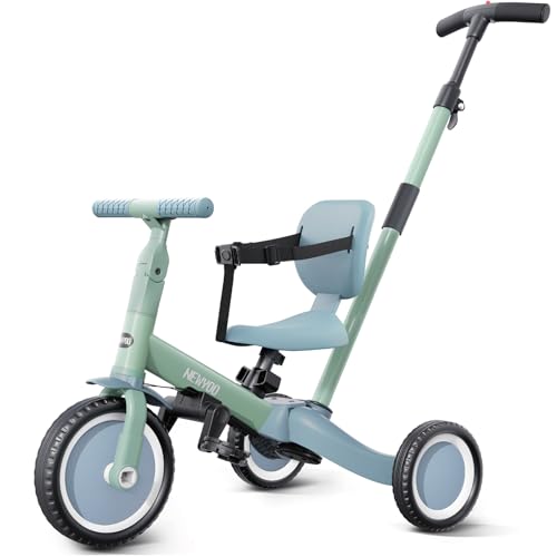 newyoo 5 in 1 Dreirad, Laufrad ab 1 Jahr mit Schubstange für Kinder ab 1, 2, 3 Jahre, Kinder...