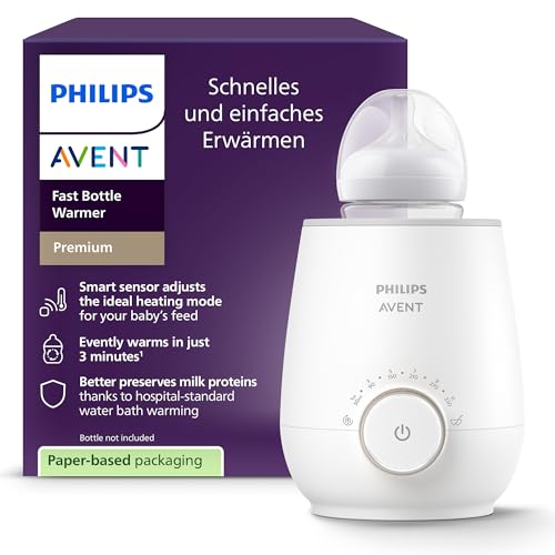 Philips Avent Schneller Premium-Fläschchenwärmer, mit intelligenter Temperaturregelung,...