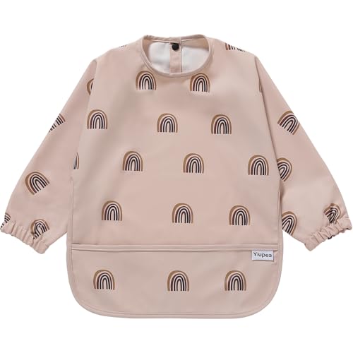 Yiupea Lätzchen mit Ärmeln Baby Mess Proof - Maschine Waschbar & Wasserdicht 6-24 Monate für Baby...