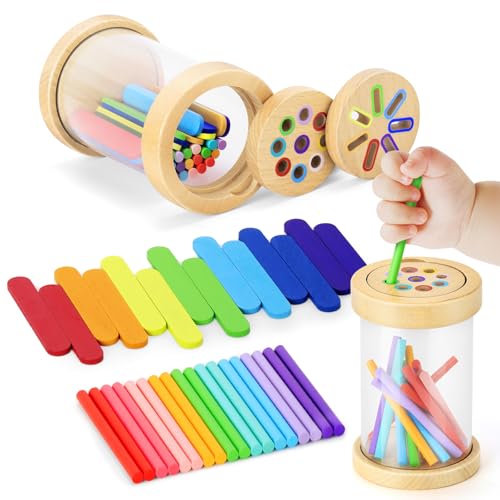 Aolieh Montessori Spielzeug ab 1 Jahr, 2-in-1 Montessori Spielzeug ab 1 2 3 Jahre Mädchen Jungen...