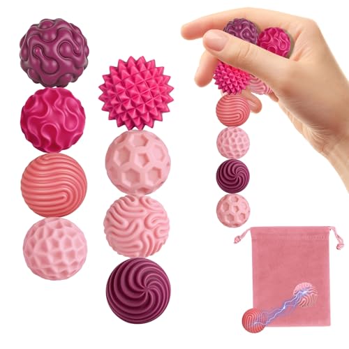 Zingbee 8 Stück Magnetische Fidget Toys, Silikon Magnetkugeln Anti-Stress Bälle, Sensorik...