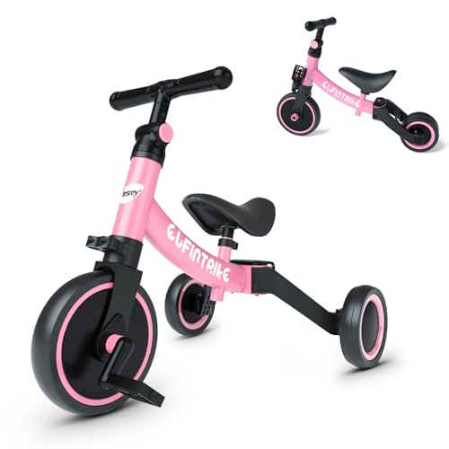 besrey 5 in 1 Laufräder Laufrad Kinderdreirad Dreirad Lauffahrrad für Kinder ab 1 Jahre bis 4...