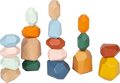 small foot Balanciersteine 'Safari' aus Holz, für Kinder ab 3 Jahren, zur Schulung der Feinmotorik,...