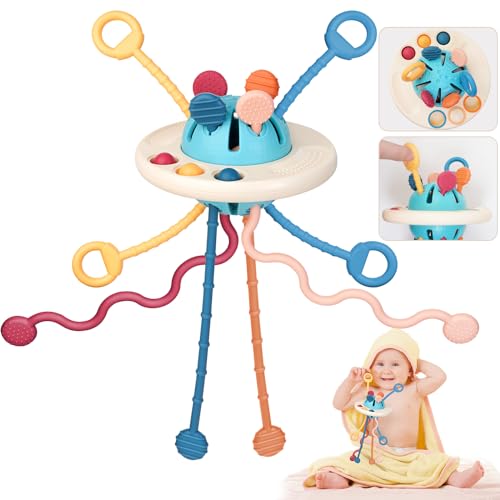 Joozmui Montessori Spielzeug ab 1 2 3 Jahre, Beißring Baby Spielzeug Kinderspielzeug ab 1 2 3 Jahr...
