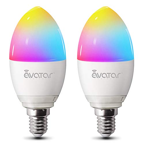 Avatar Controls Smart Led Lampe E14,Rgb Alexa Lampen 5w Wlan Led GlüHbirne E14 Led bulb Warmweiss...