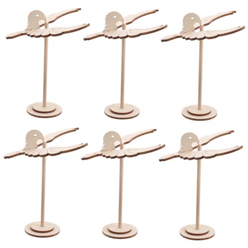 ibasenice 6stücke Vogelspielzeug Aus Holz DIY-Balance-Spielzeug Für Junge Mädchen Balancieradler...