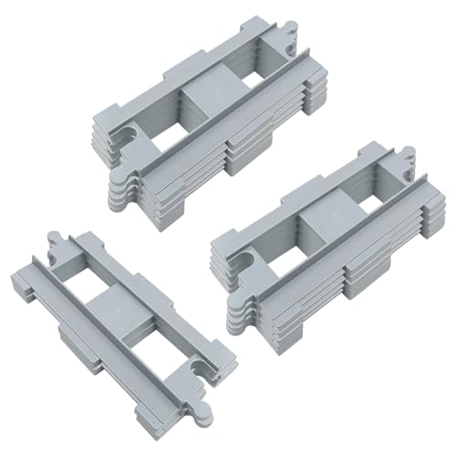 Bausteine Zug Schienen Set, Spielzeug Eisenbahnschienen,bestehend aus Cross Track Gerade, Kurven...