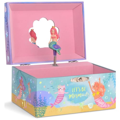 Jewelkeeper - Meerjungfrau Schmuckkästchen mit Spieluhre für Mädchen, Regenbogen Meerjungfrau und...
