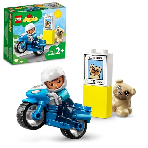 LEGO 10967 DUPLO Polizeimotorrad, Polizei-Spielzeug für Kleinkinder ab 2 Jahre, ideales...
