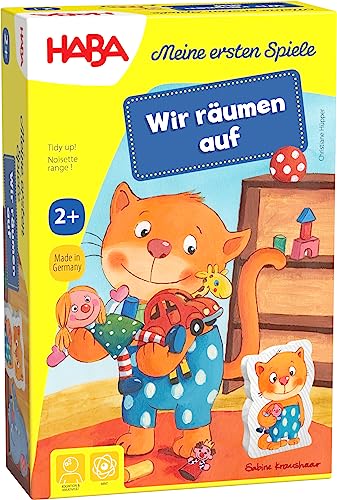 HABA Meine ersten Spiele: Wir räumen auf – Lernspiel ab 2 Jahren – Zuordnen von Gegenständen...