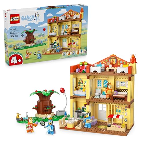 LEGO Bluey: Blueys Haus - Modulares Spielzeug mit Räumen, Garten, 4 Minifiguren und Zubehör -...