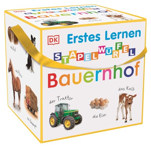 Erstes Lernen Stapelwürfel. Bauernhof: 10 stabile Stapelwürfel aus Karton zum Spielen, Entdecken...