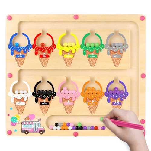 Montessori Spielzeug ab 3 4 Jahre Magnetspiel Labyrinth Geschenk für Mädchen Junge Kind 3 Jahre...