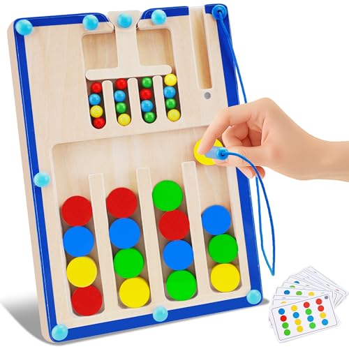 FCSONU Montessori Spielzeug ab 3 4 5 6 Jahre Mädchen Junge, Kinder Magnetspiel Labyrinth...