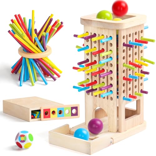 Akokie Montessori Spielzeug ab 3 Jahre Spiele ab 3 4 5 Jahren 3-IN-1 Brettspiele Lernspiele ab 4...