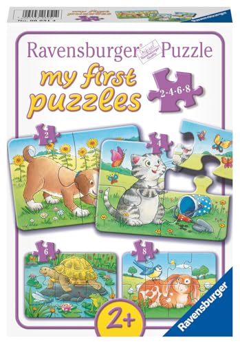 Ravensburger Kinderpuzzle - 06951 Niedliche Haustiere - My First Puzzle mit 2,4,6,8 Teilen - Puzzle...