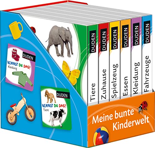 Duden 12+: Kennst du das? Meine bunte Kinderwelt (Würfel): 6 Mini-Bücher (Pappbilderbuch...
