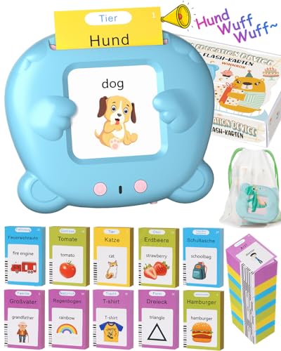 Winnrok Sprechende Lernkarten Deutsch Englisch Lernen für Kinder,Geschenke Kinder Sprechen...