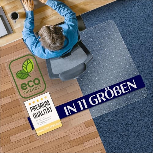 Bodenschutzmatte aus PET - transparente Schutzmatte für Hartböden - 100% recyclebar - nachhaltige...
