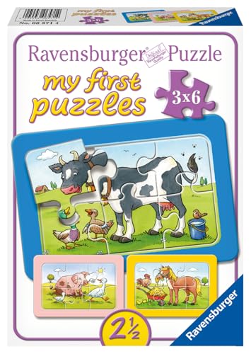 Ravensburger Kinderpuzzle - 06571 Gute Tierfreunde - My First Puzzle mit 3x6 Teilen - Puzzle für...
