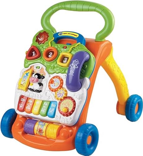 VTech Baby Spiel- und Laufwagen – Lauflernwagen mit regulierbarer Geschwindigkeit, Musik und...