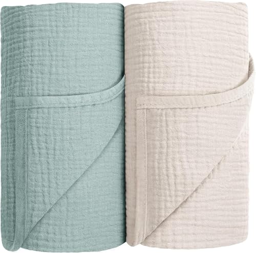 Susurration Baby Pucktuch Musselin Decke 100% Baumwolle Dünne Atmungsaktive Babydecke Baby Swaddle...