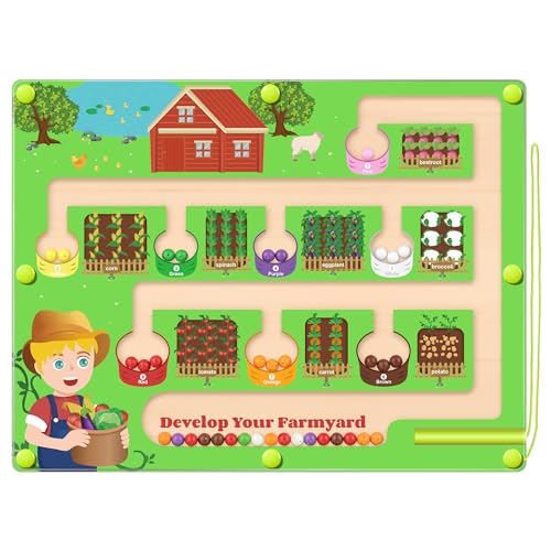 Magnetspiel und Labyrinth Spielbretter für Kinder 2 Jahre | Montessori Spielzeug Baby ab 2 3 4 5 6...