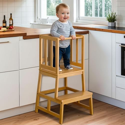 COSYLAND Lernturm ab 1 Jahr – Montessori Learning Tower für Kinder – Sicherer Kinder Lernturm...