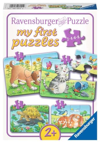 Ravensburger Kinderpuzzle - 06951 Niedliche Haustiere - my first puzzle mit 2,4,6,8 Teilen - Puzzle...